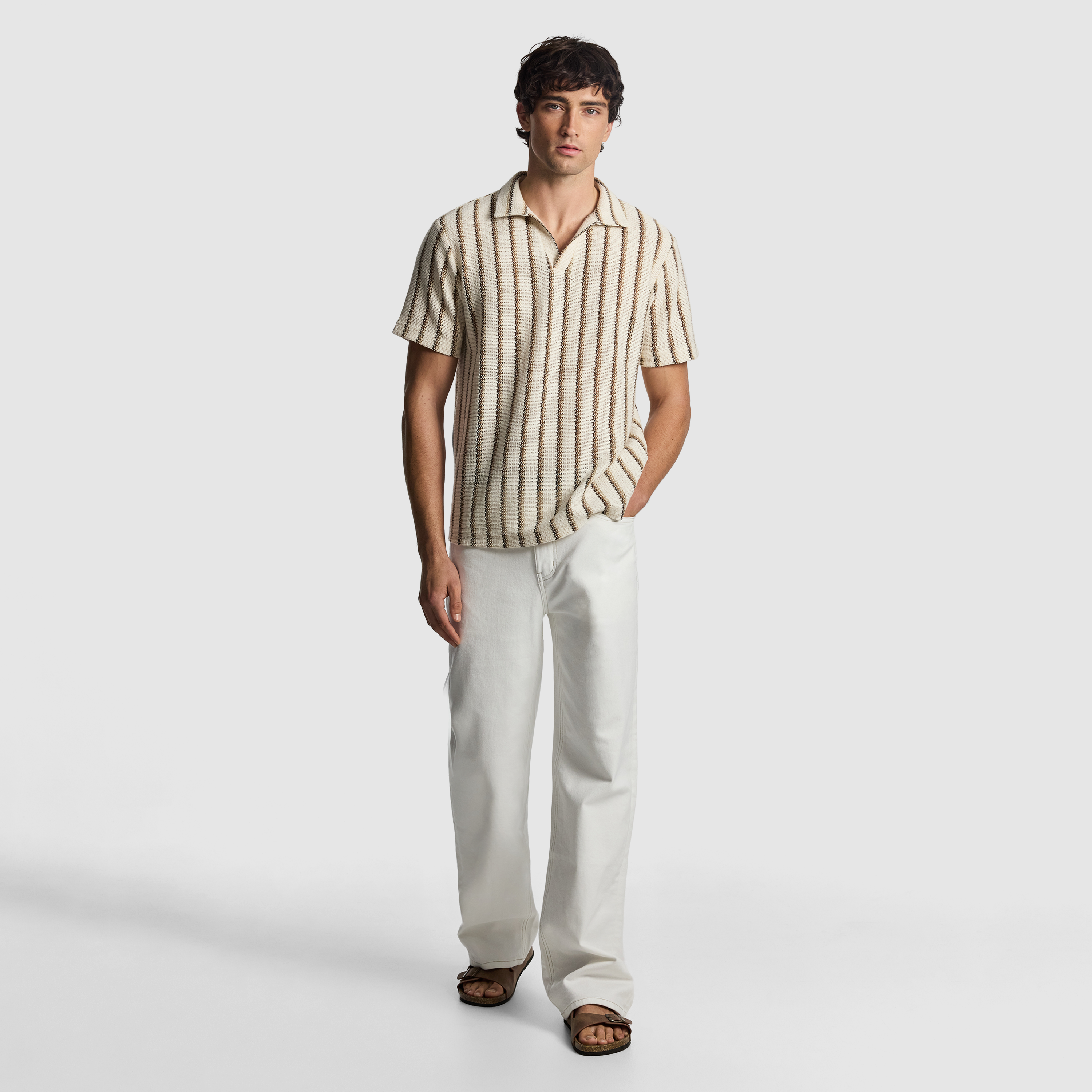 Malcolm Crochet Polo Shirt