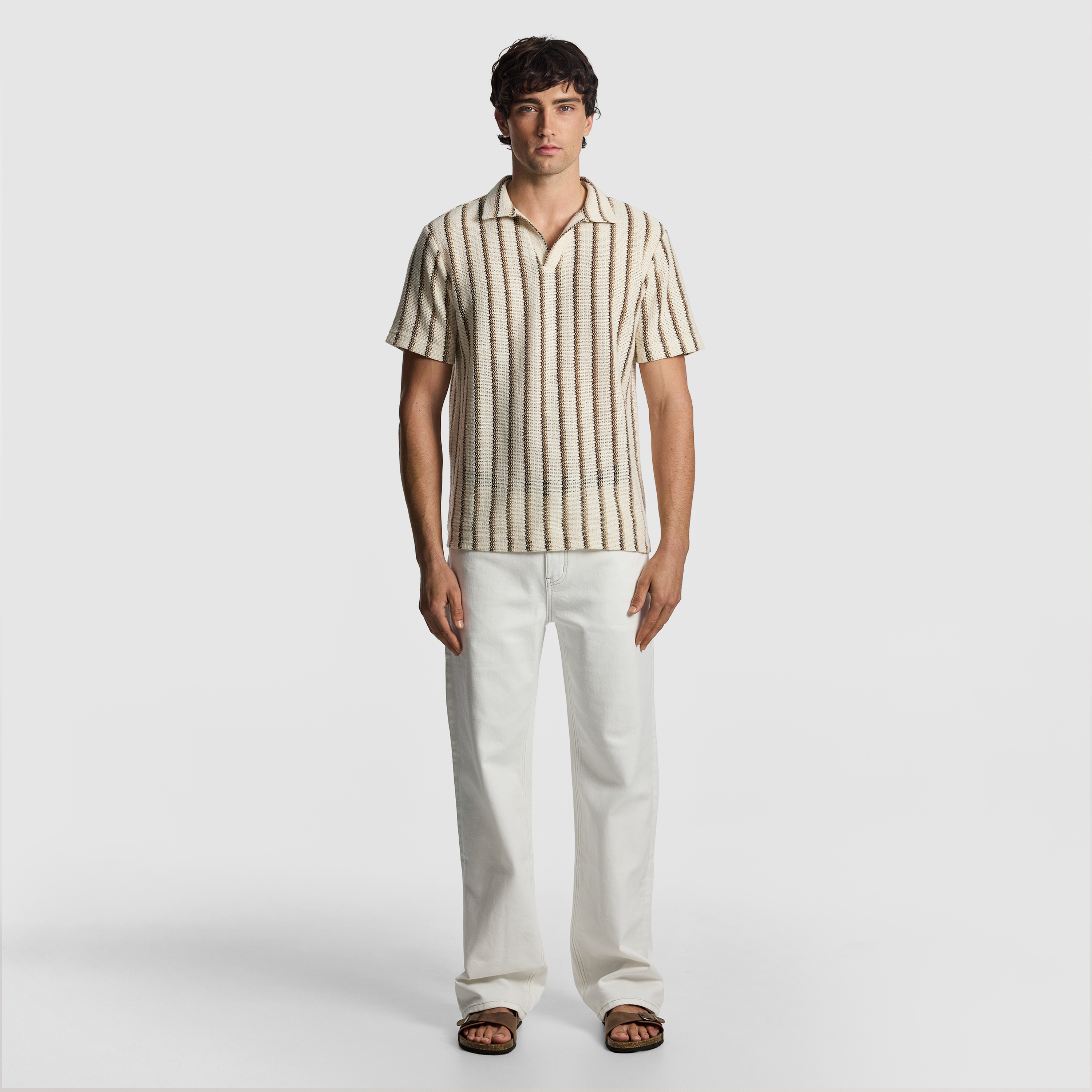 Malcolm Crochet Polo Shirt