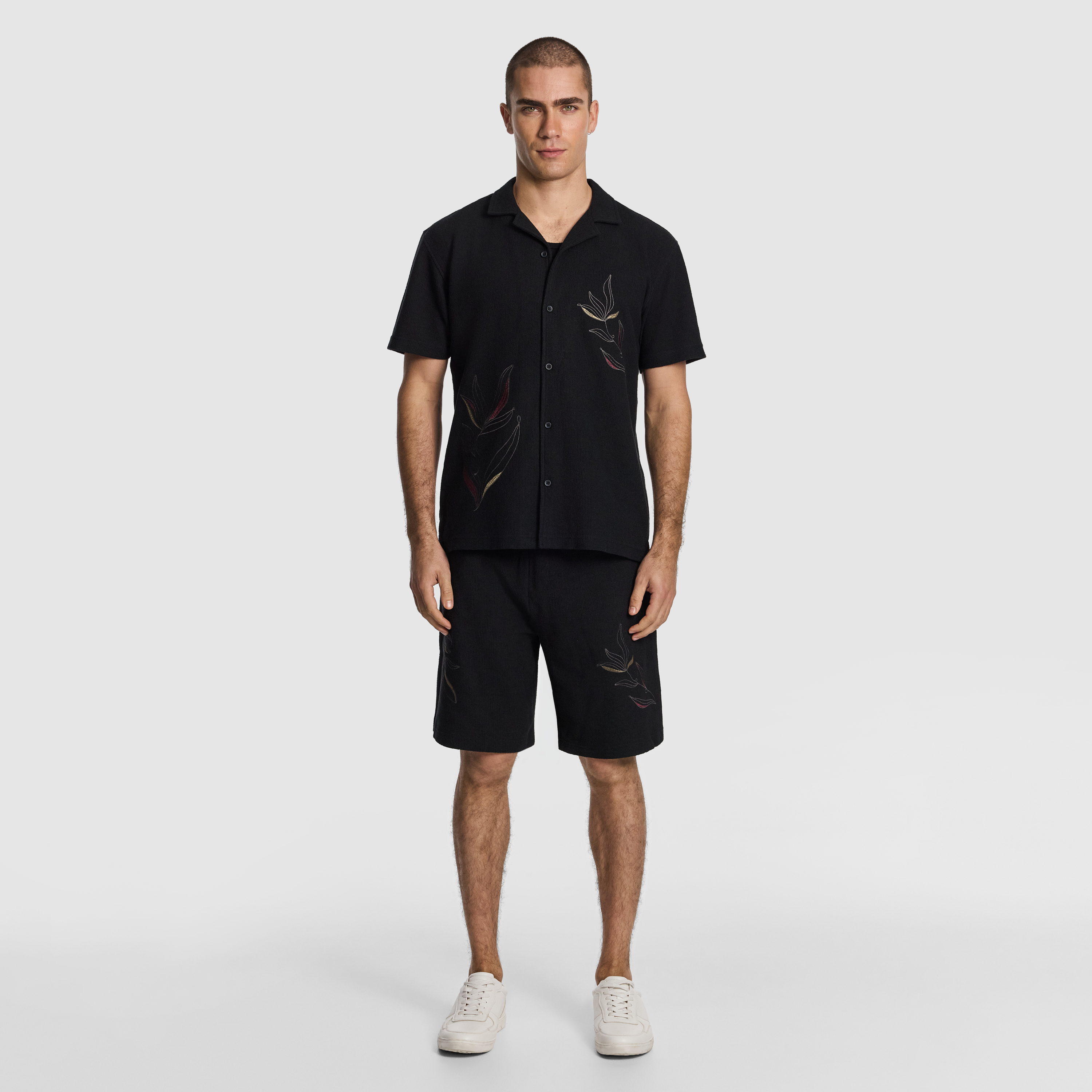 Black Rio Embroidered Short