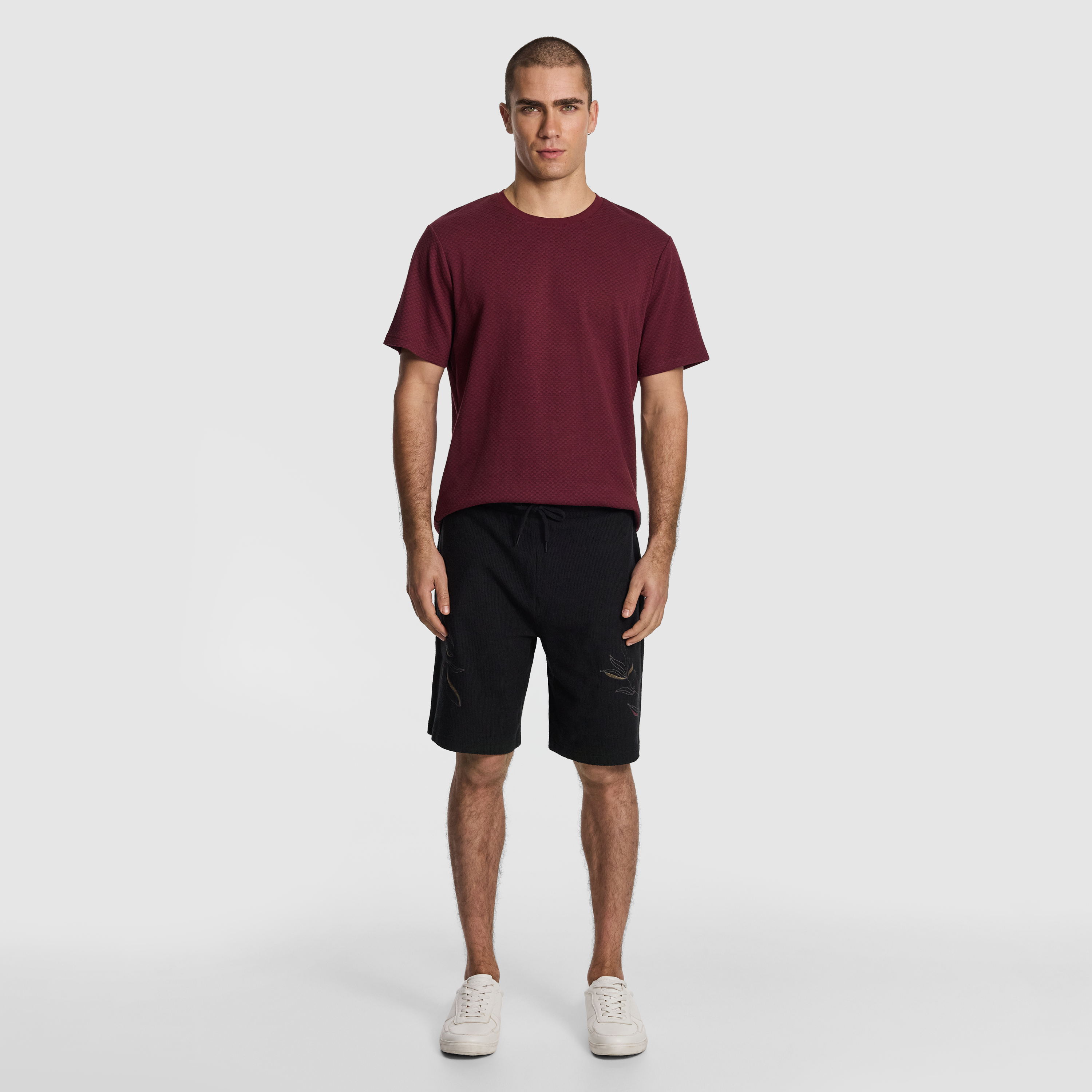 Black Rio Embroidered Short