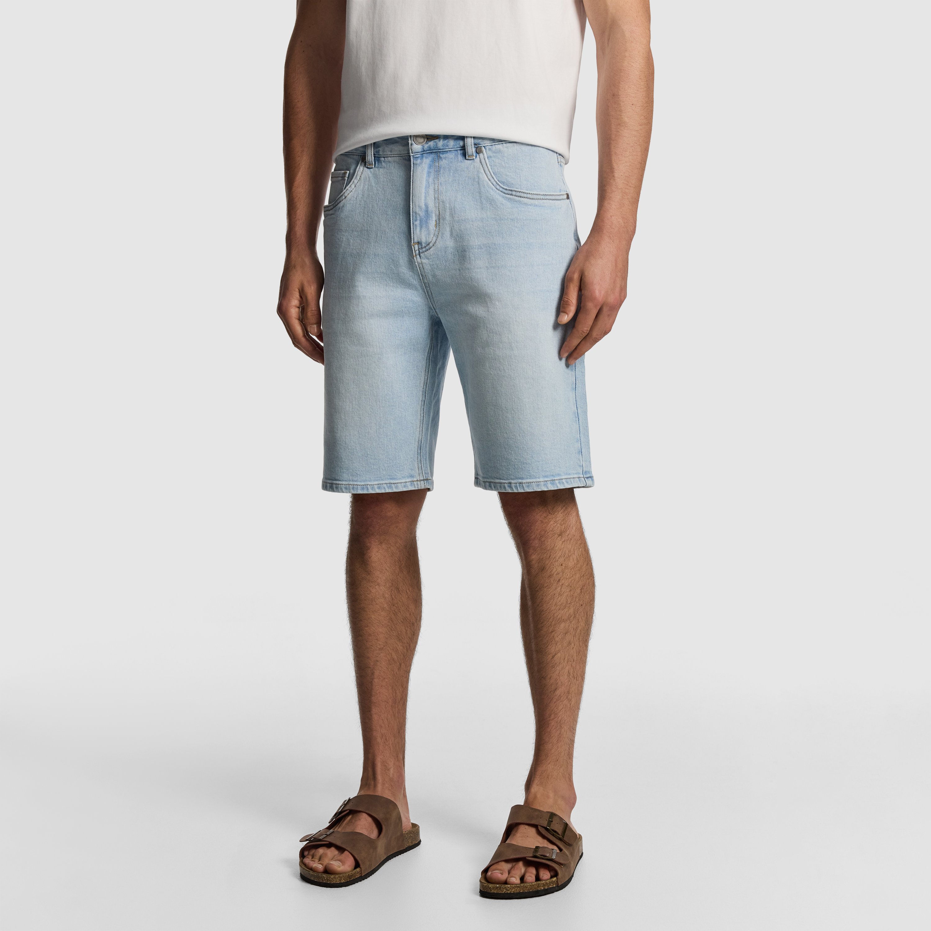 Light Blue Oxford Denim Short