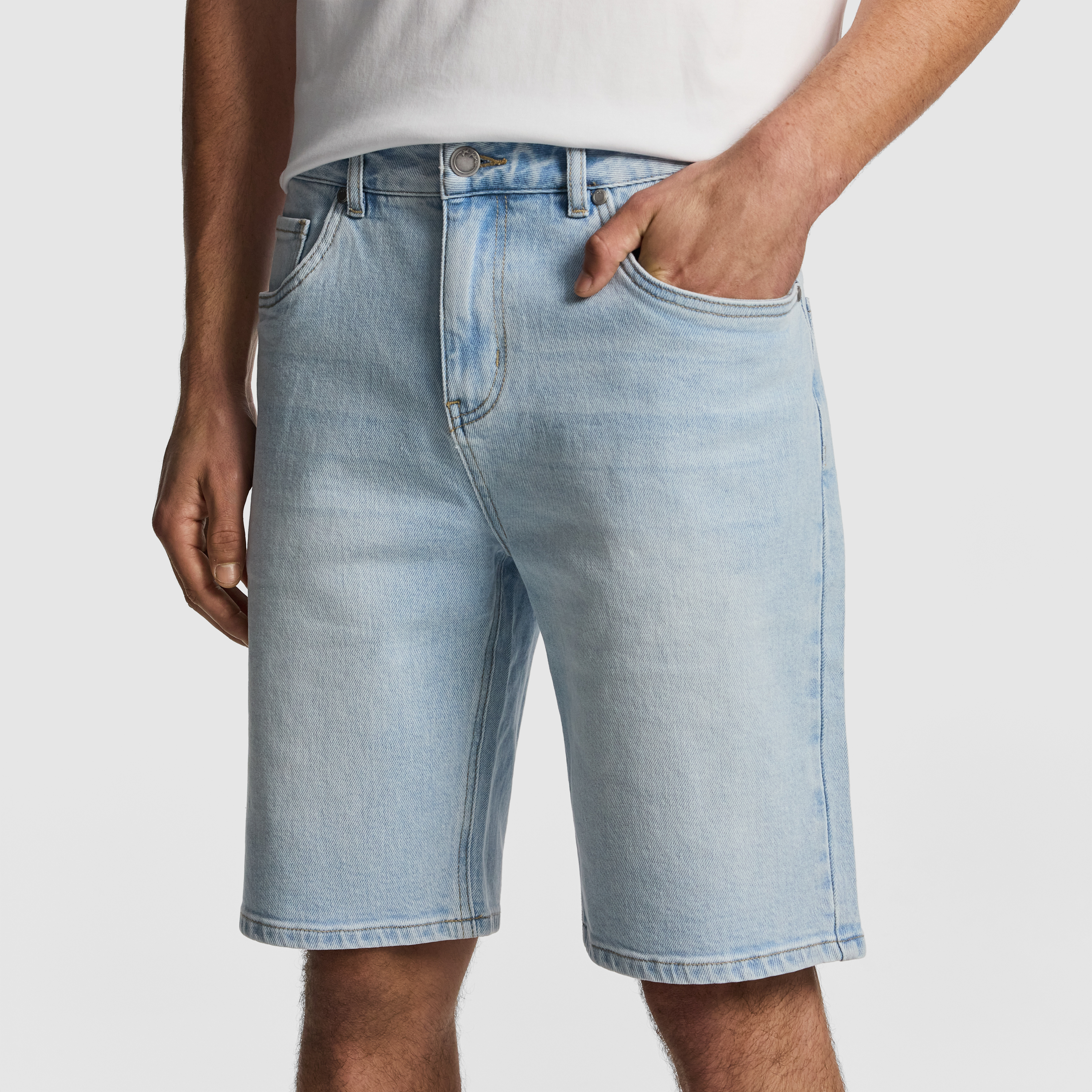 Light Blue Oxford Denim Short