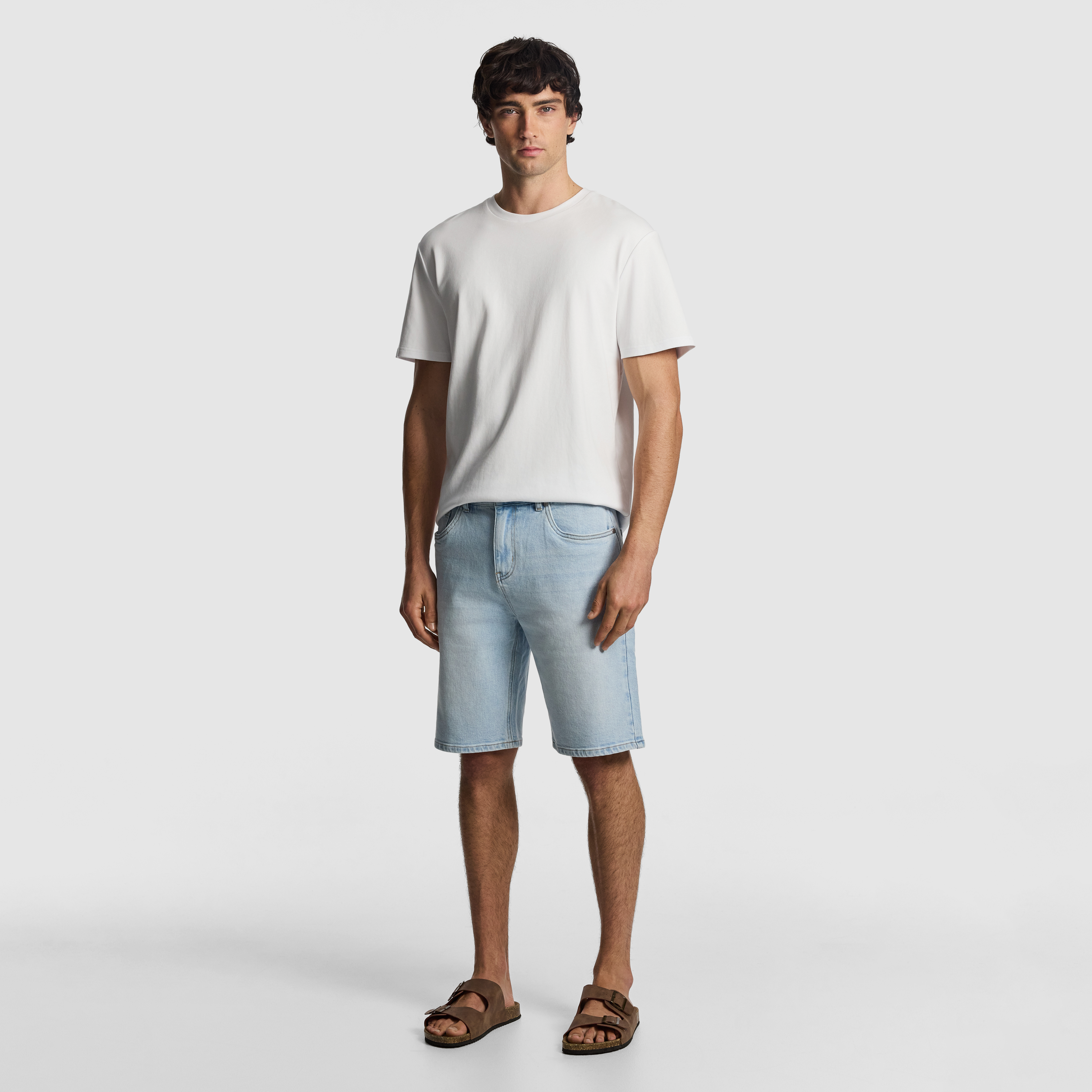 Light Blue Oxford Denim Short