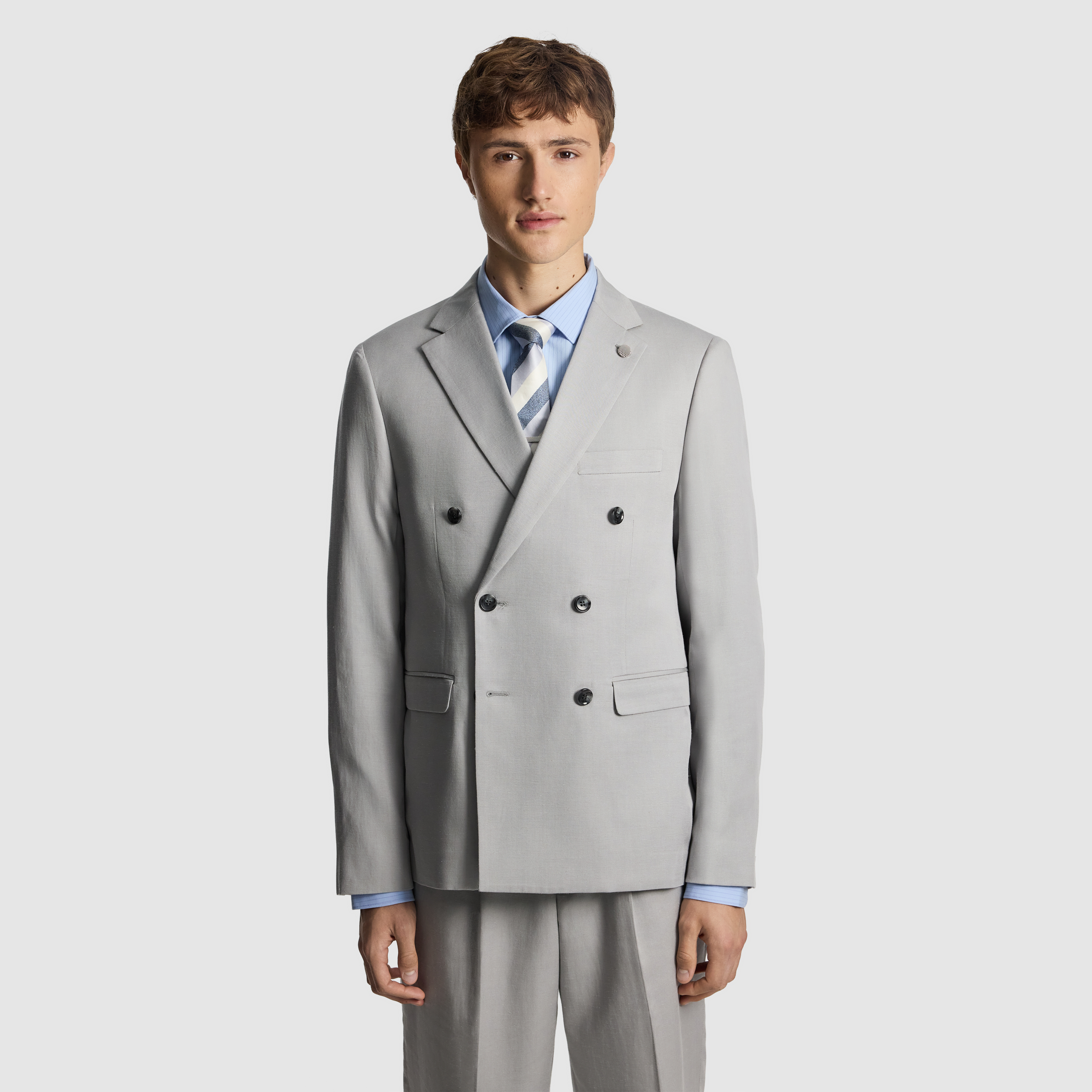 Odin Relaxed Fit Double Breasted Suit Jacket