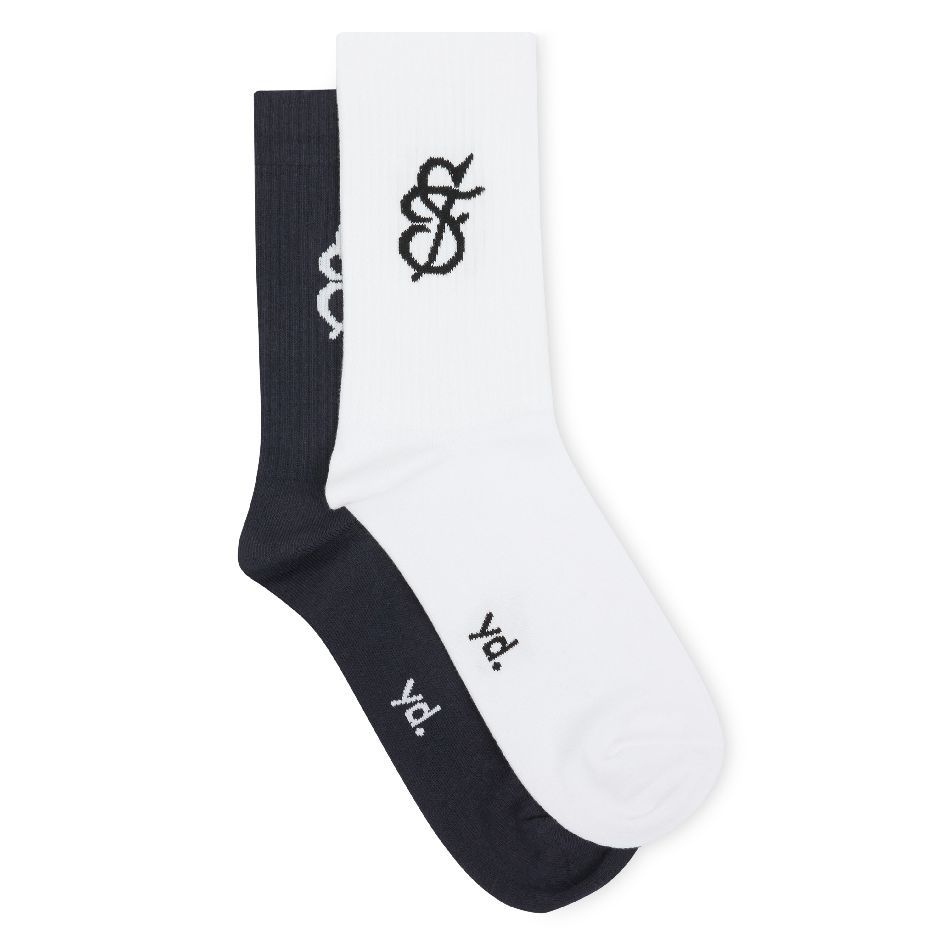 Logo Ribbed 2 Pack Socks
