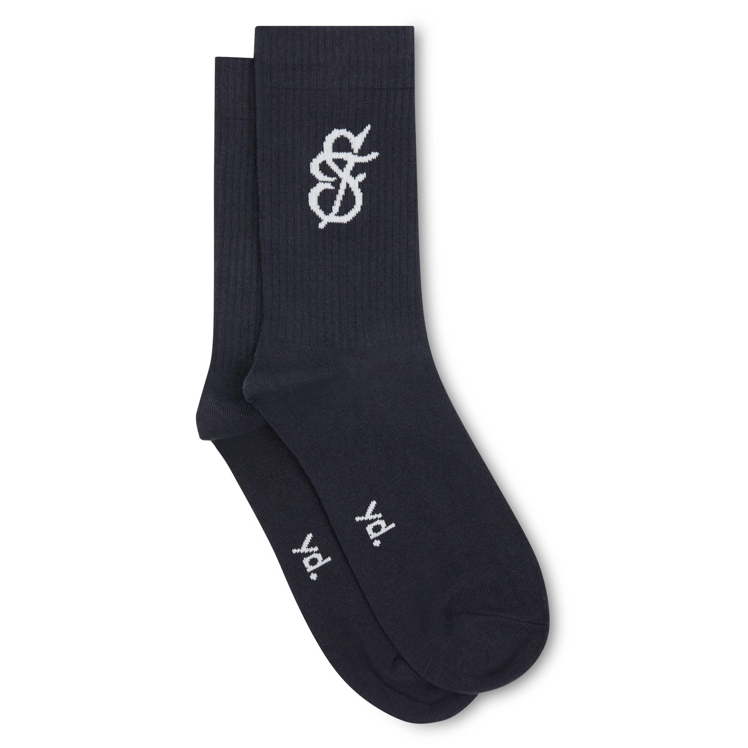 Assorted Logo Ribbed 2 Pack Socks