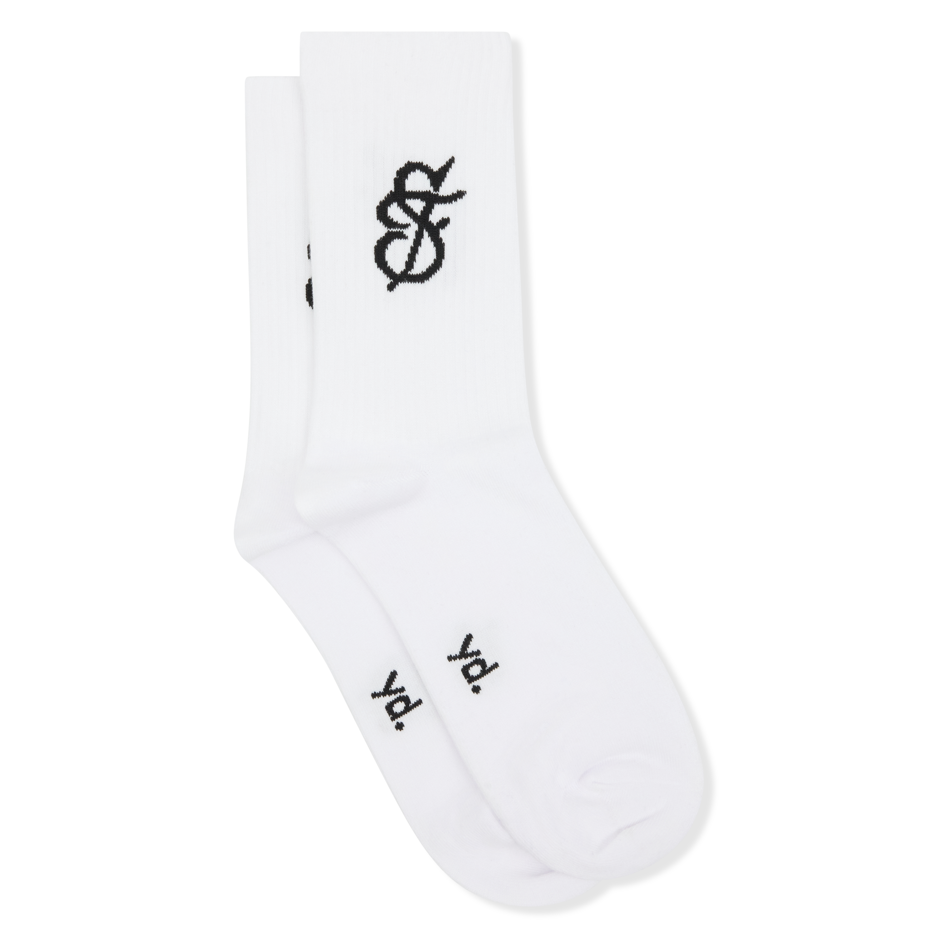 Assorted Logo Ribbed 2 Pack Socks