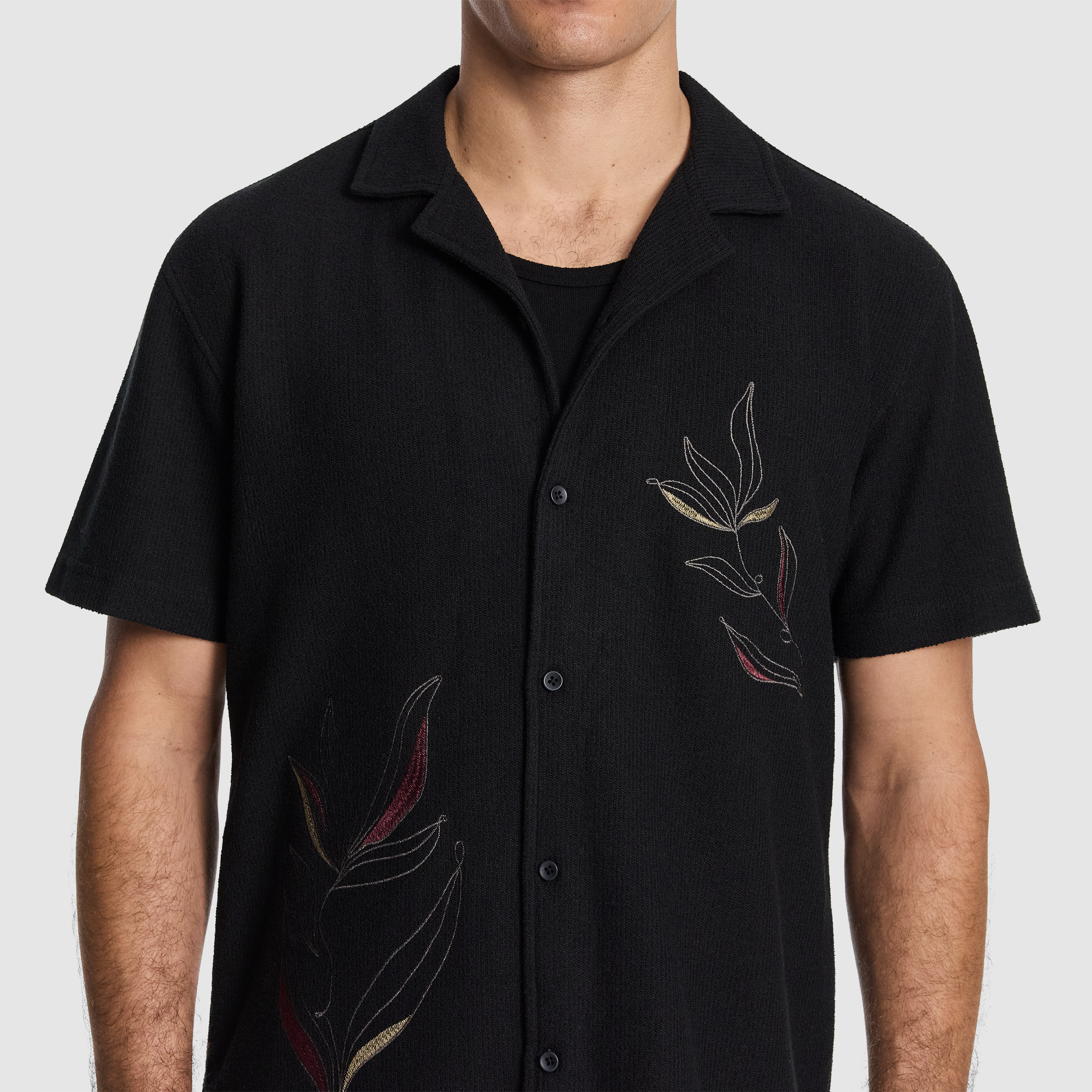 Black Rio Embroidered Shirt