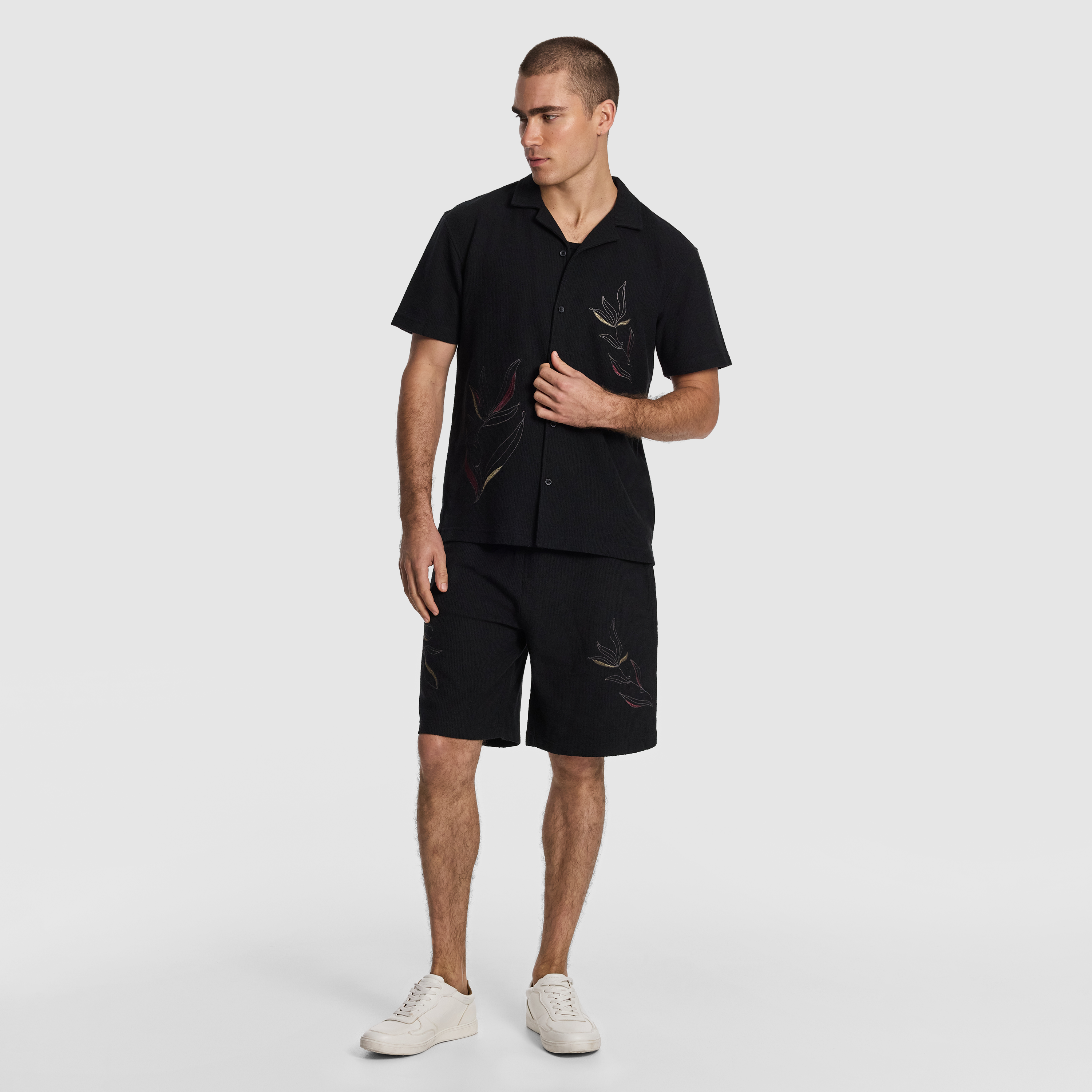 Black Rio Embroidered Shirt