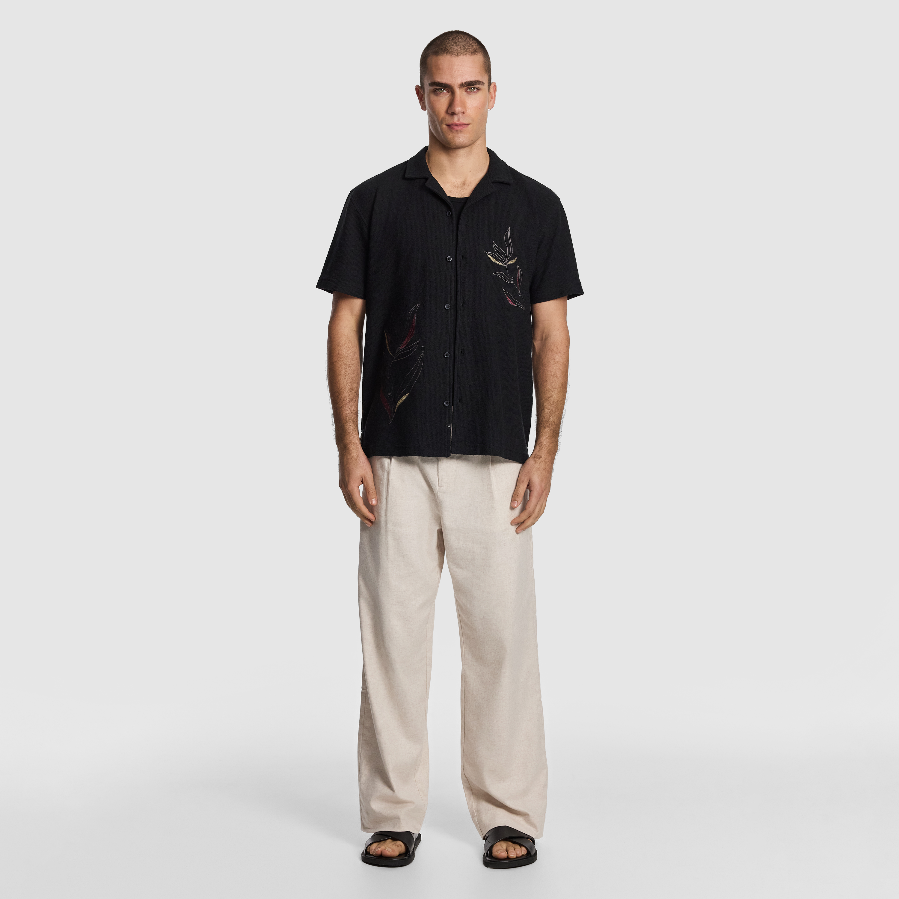 Black Rio Embroidered Shirt