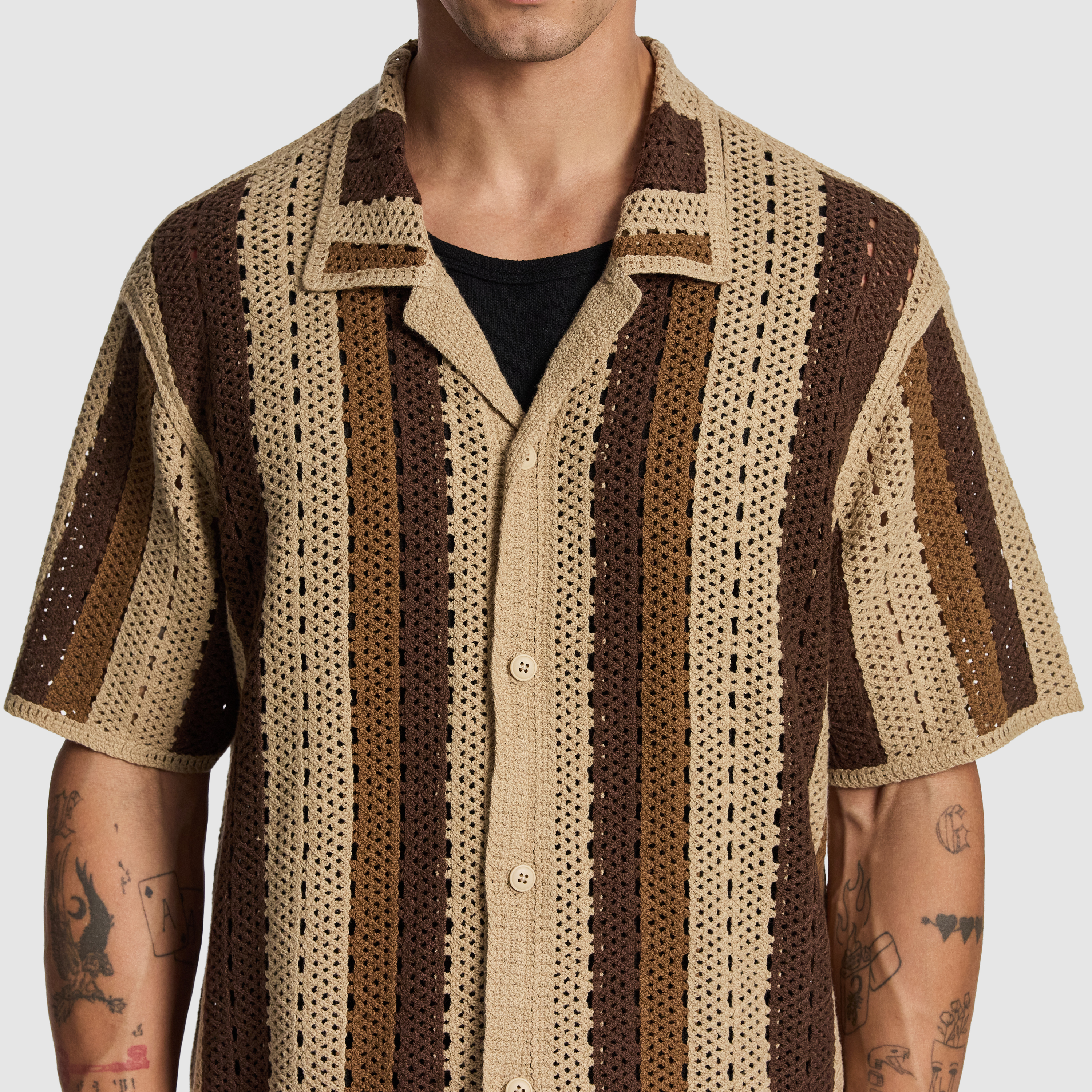 Caramel Bay Crochet Shirt