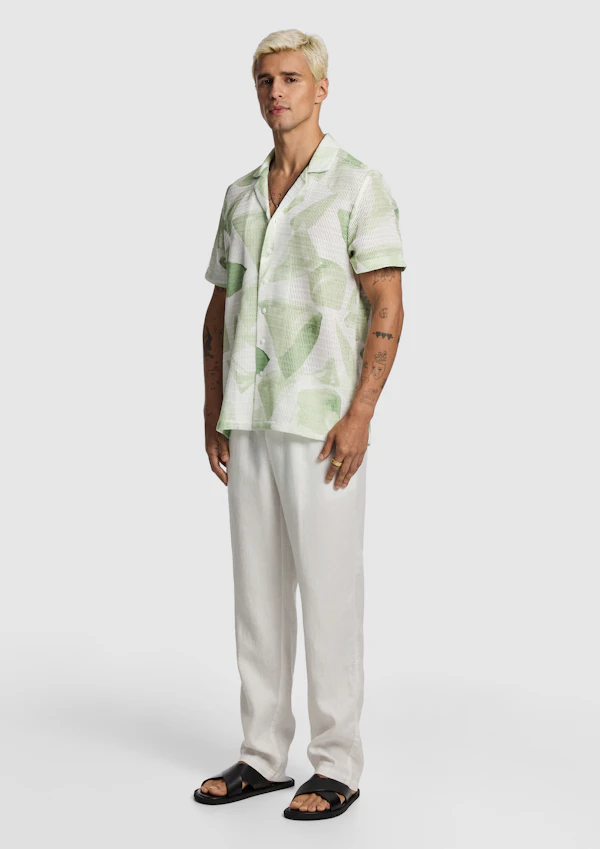 Sage Skip Printed Shirt