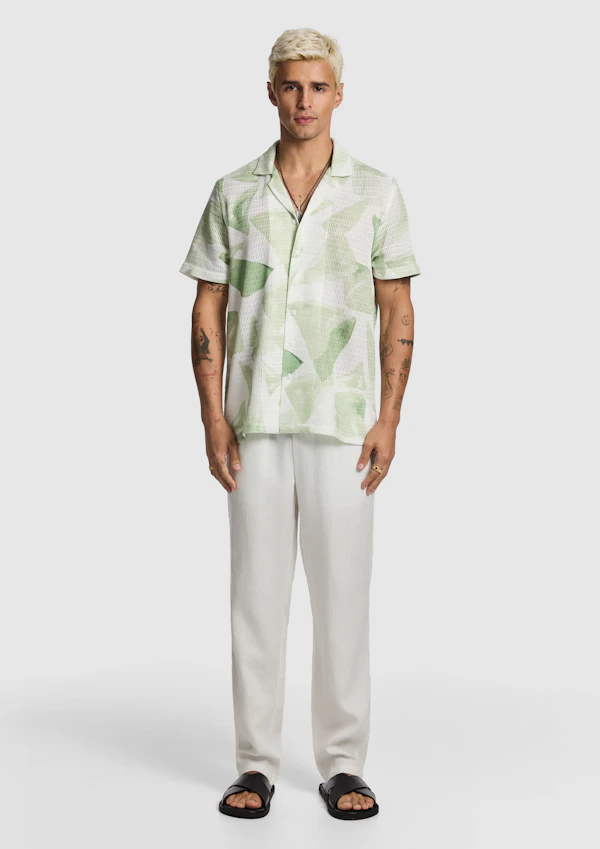 Sage Skip Printed Shirt