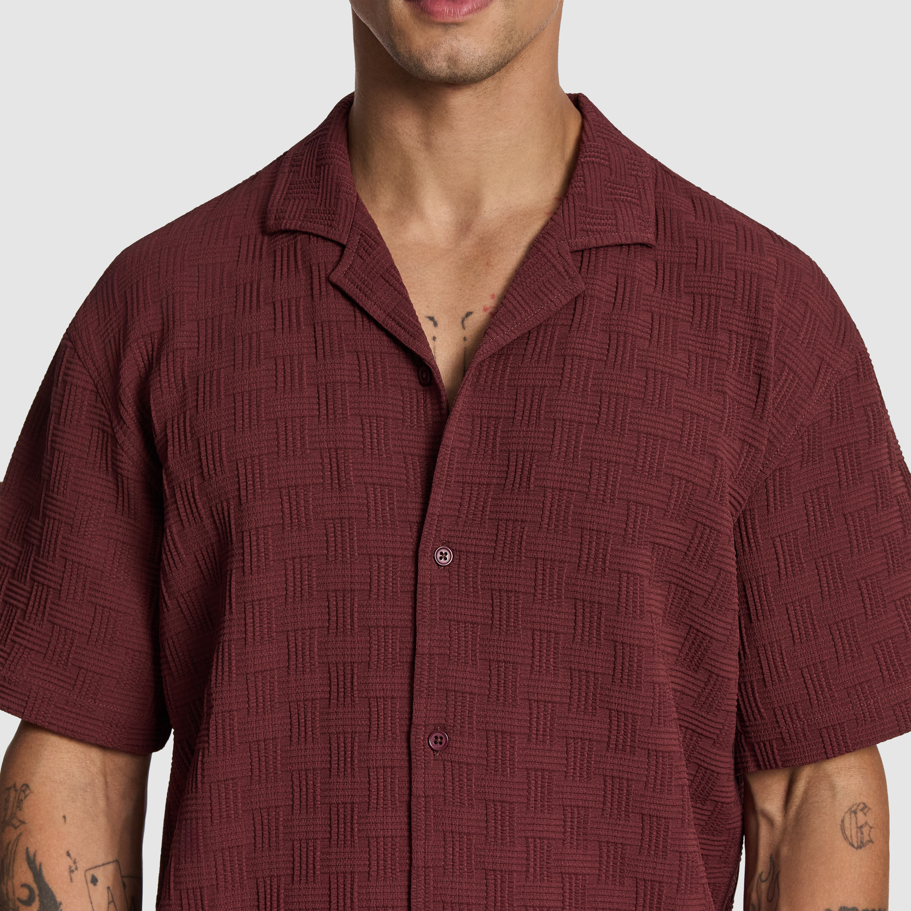 Burgundy Marley Jersey Shirt
