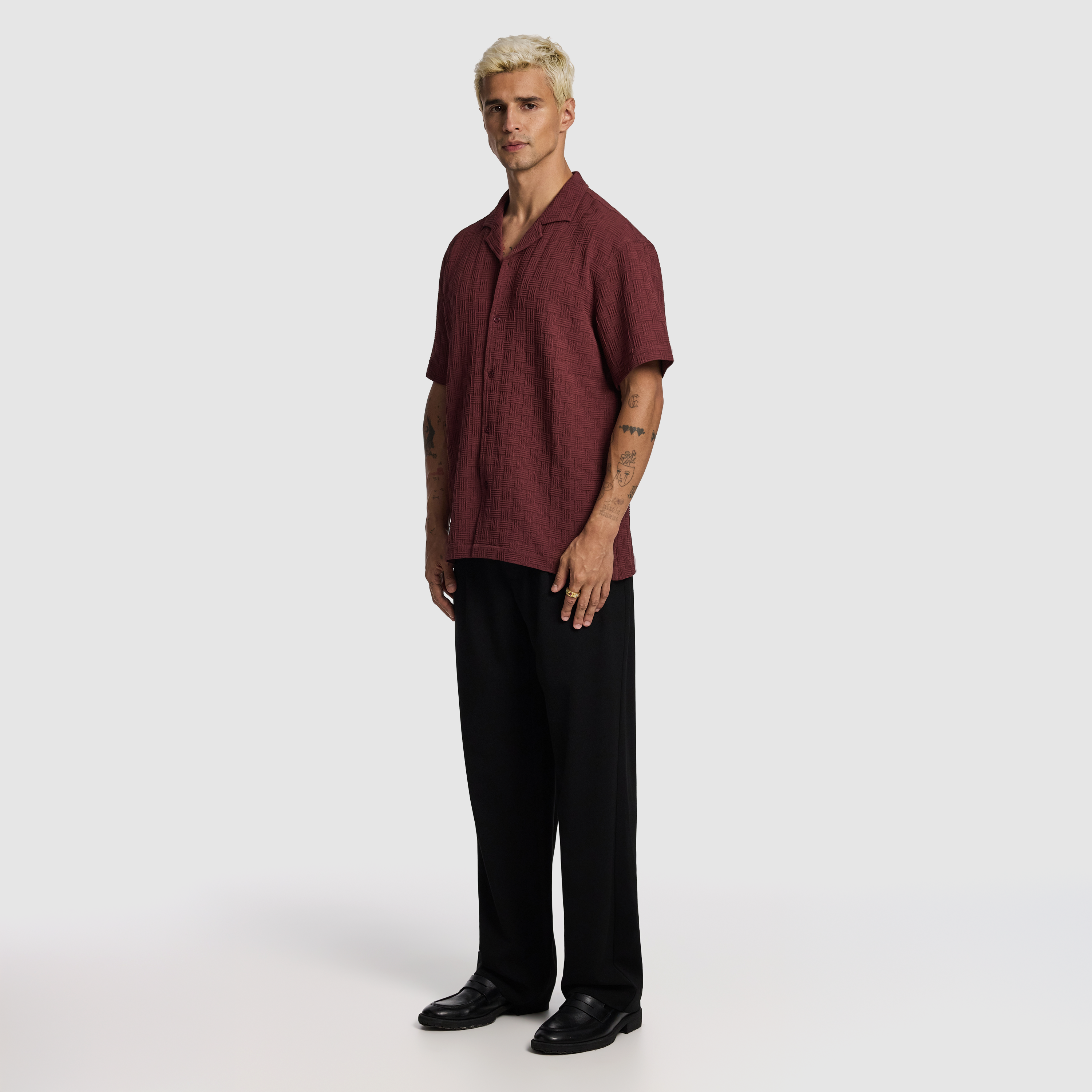 Burgundy Marley Jersey Shirt