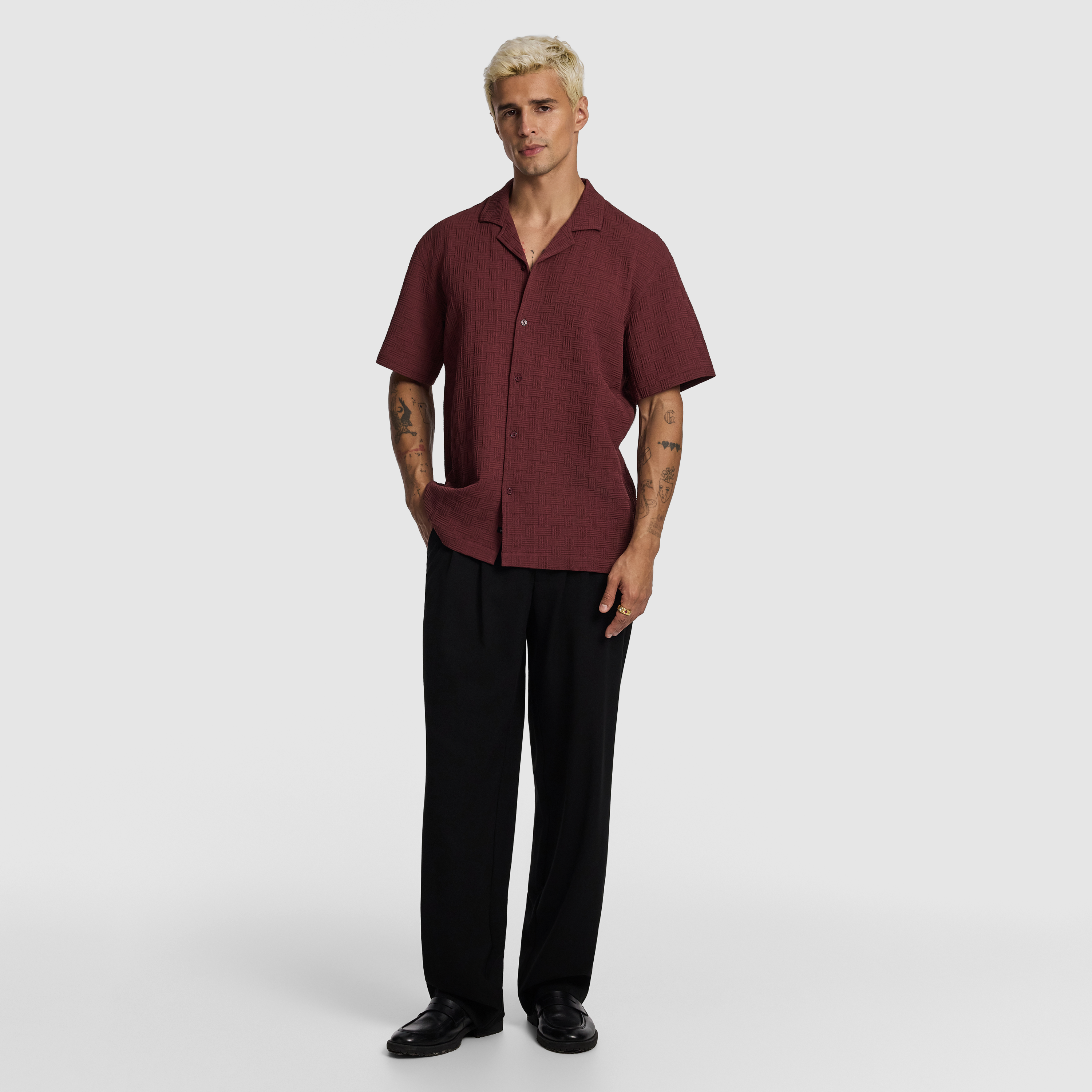 Burgundy Marley Jersey Shirt