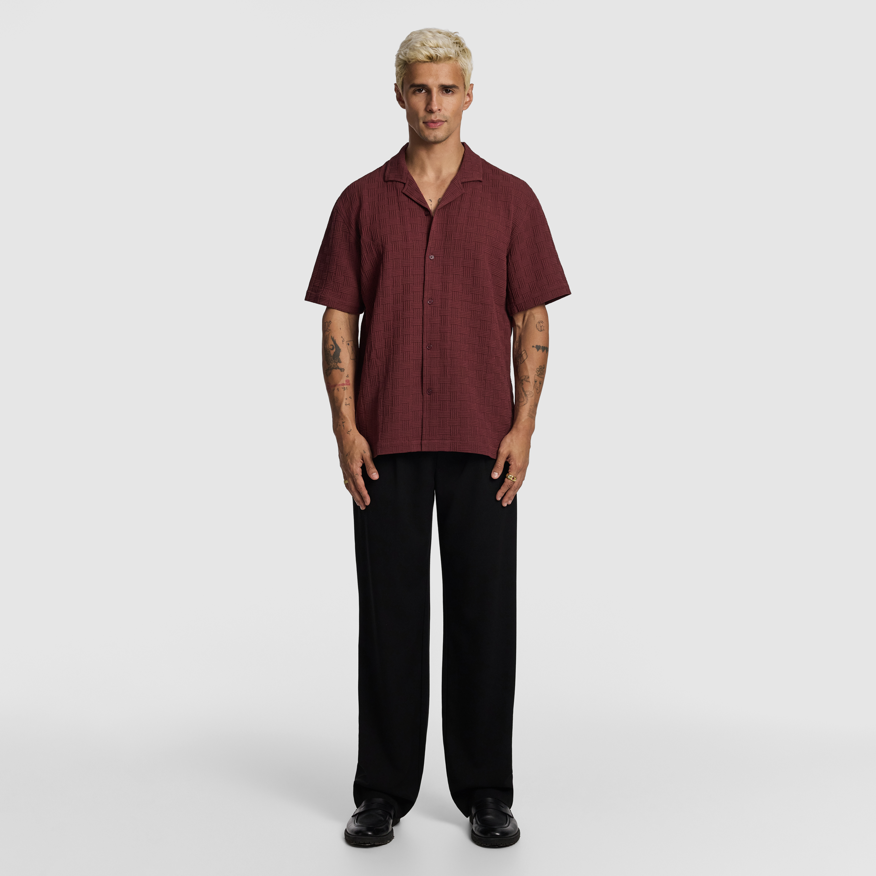 Burgundy Marley Jersey Shirt