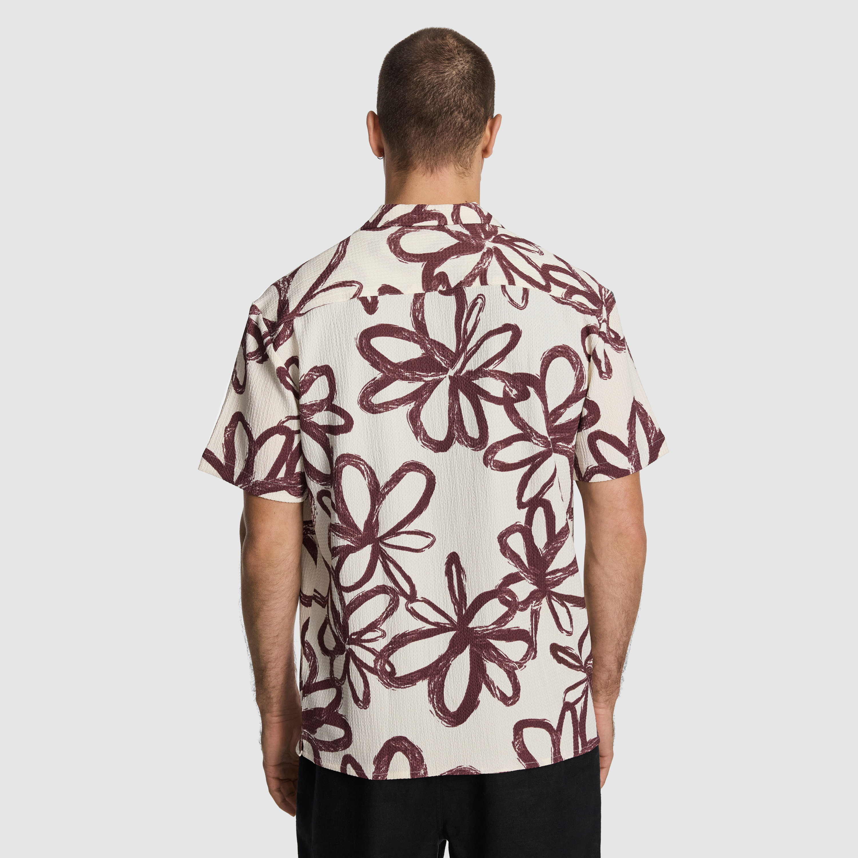 Burgundy Dallas Printed Shirt