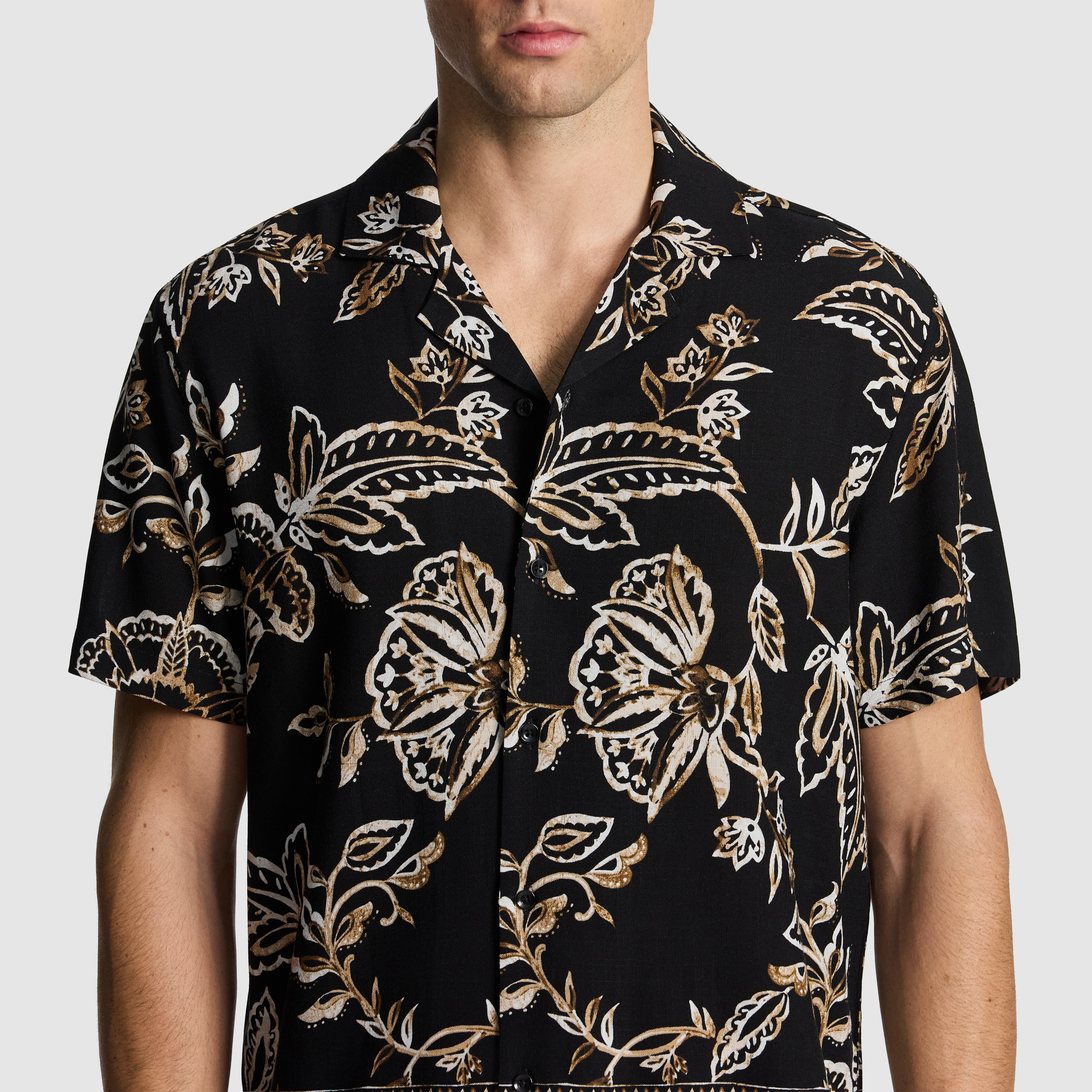 Black Zeke Printed Shirt