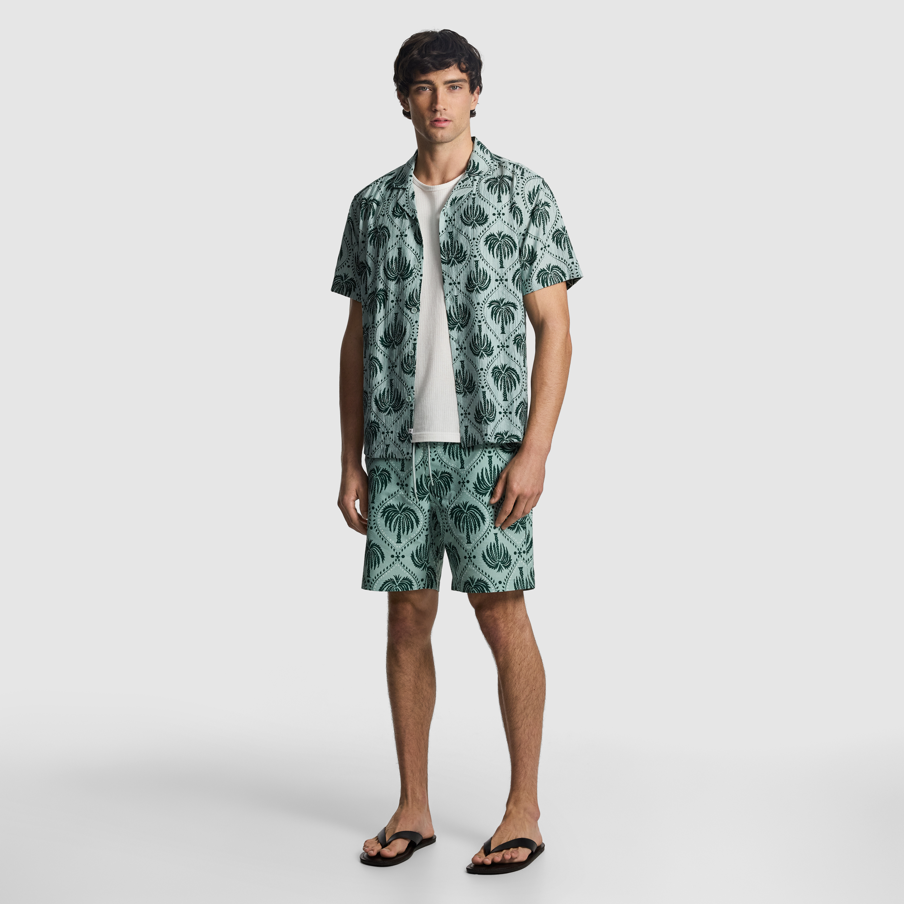 Sage Dax Printed Shirt