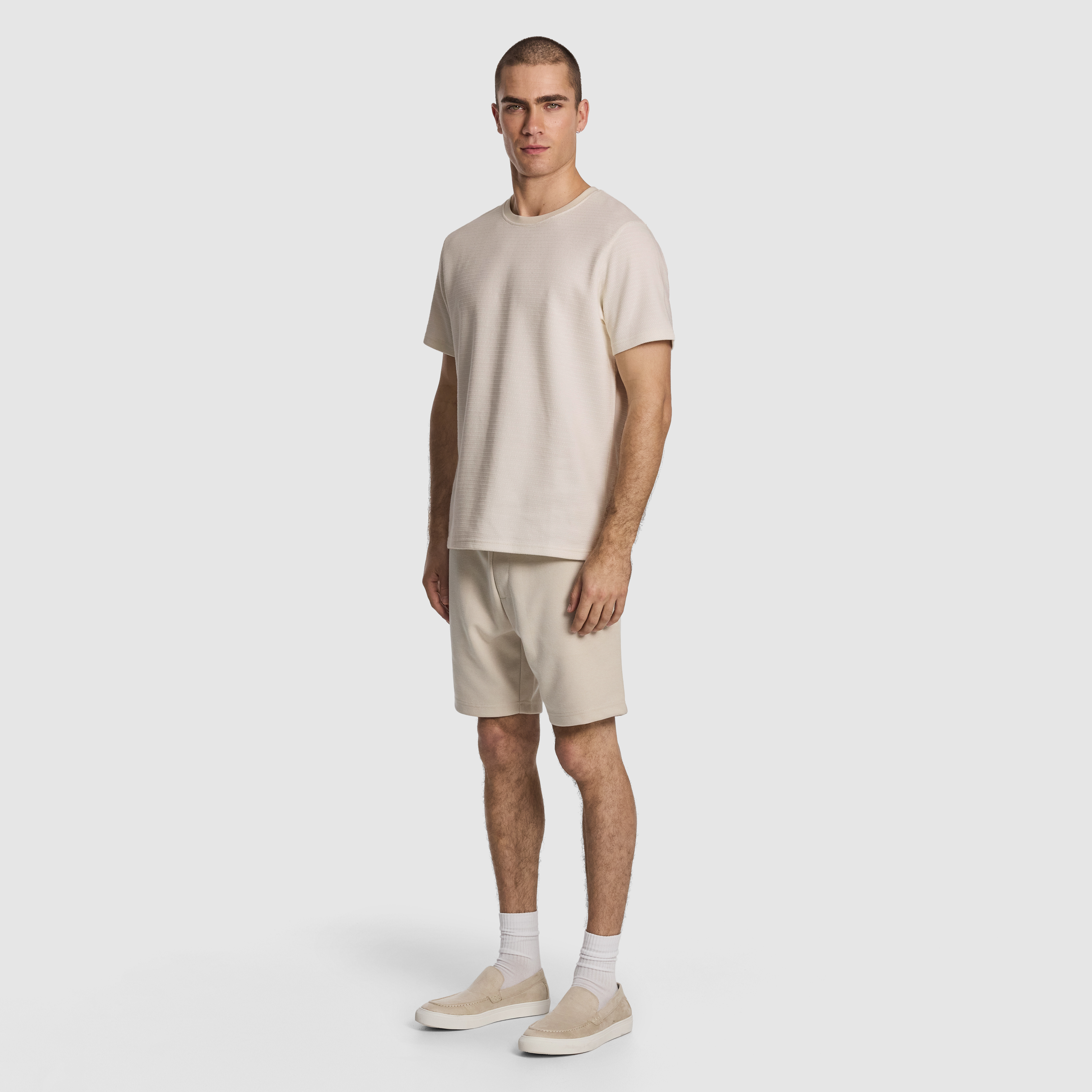 Natural Blaine Textured Tee