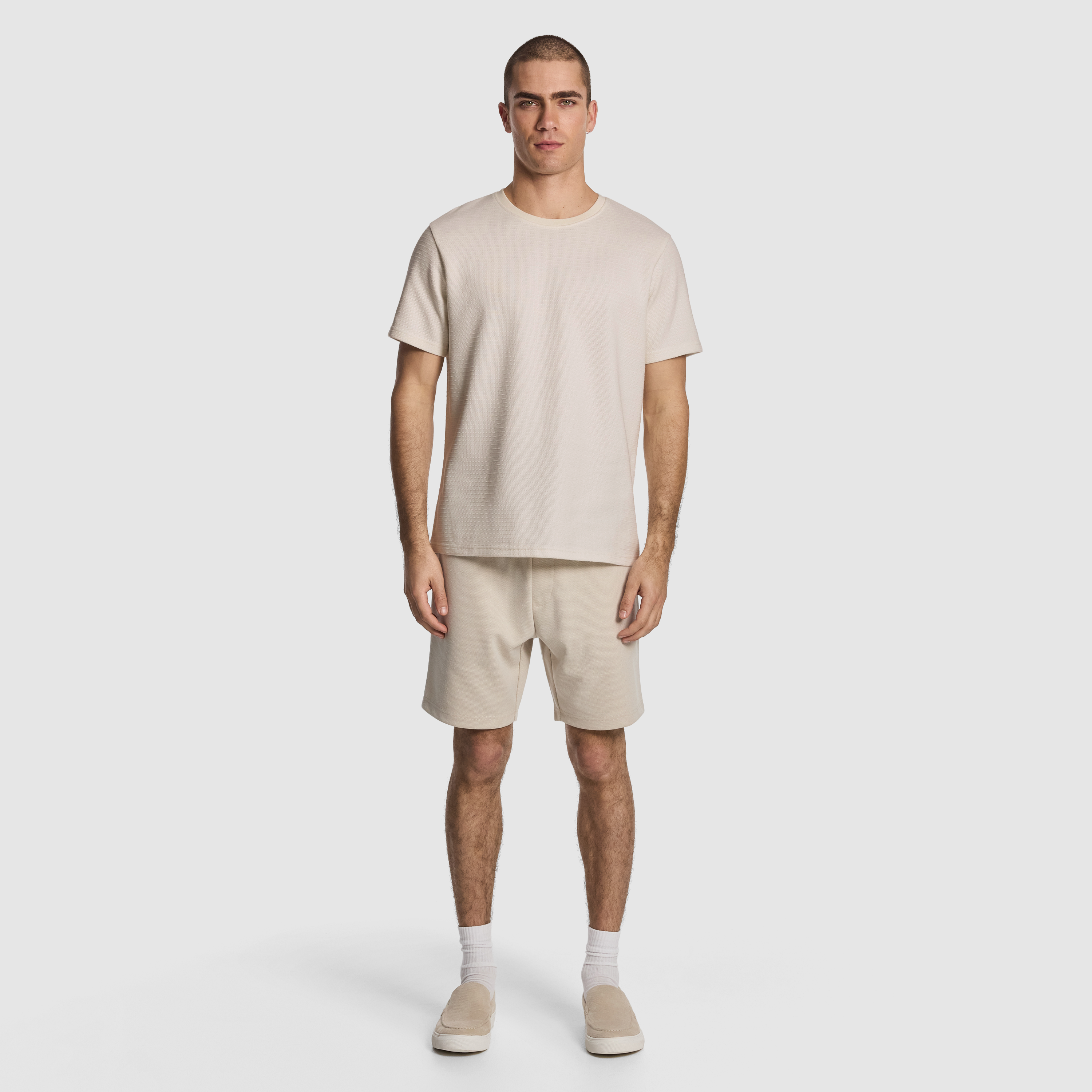 Natural Blaine Textured Tee