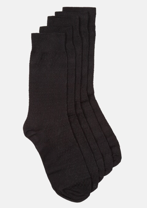 Black Golf 5 Pack Socks