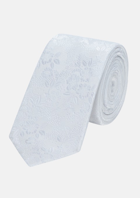 White Sorrento 6.5cm Tie
