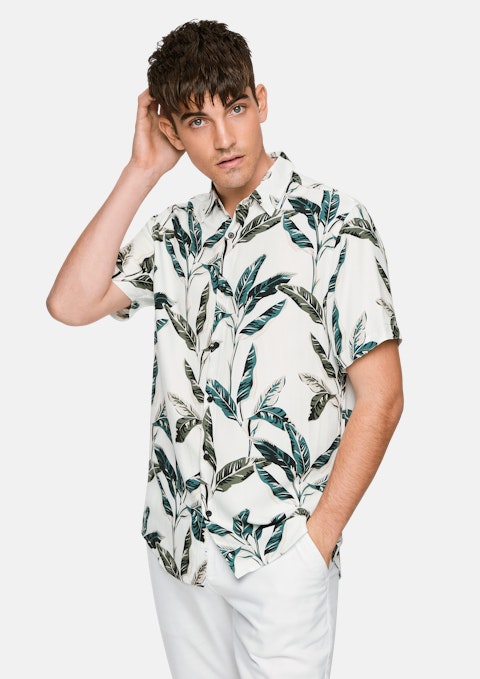 White Dominic Tropical Shirt